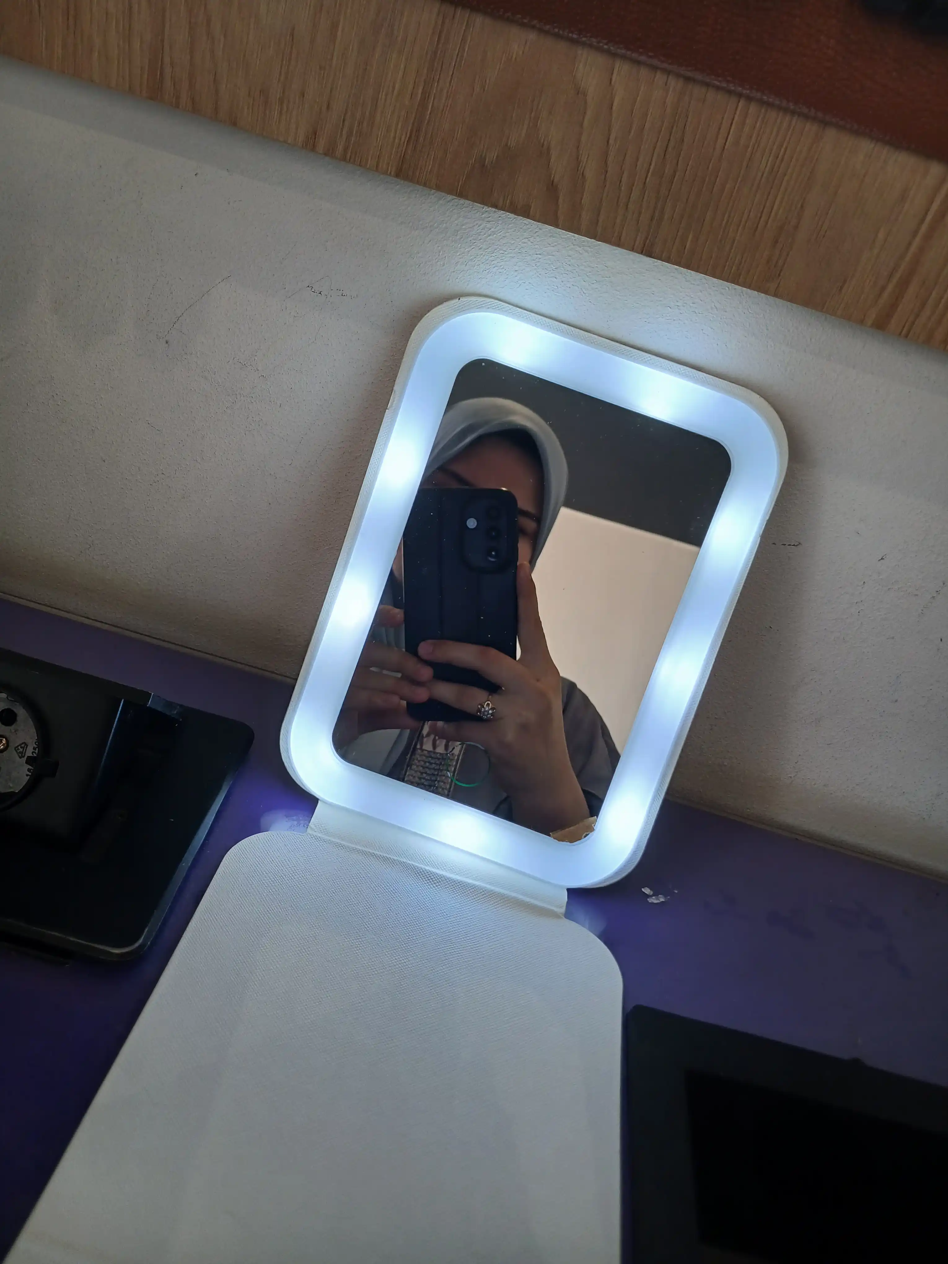 LED сенсорное зеркало, косметическое, для макияжа, складное