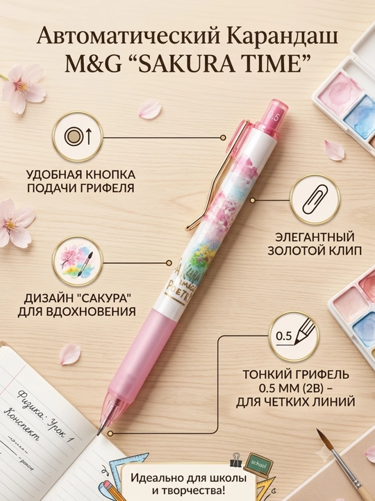Mexanik qalam 0,5 mm Sakura M&G AMPJ4072 - 
