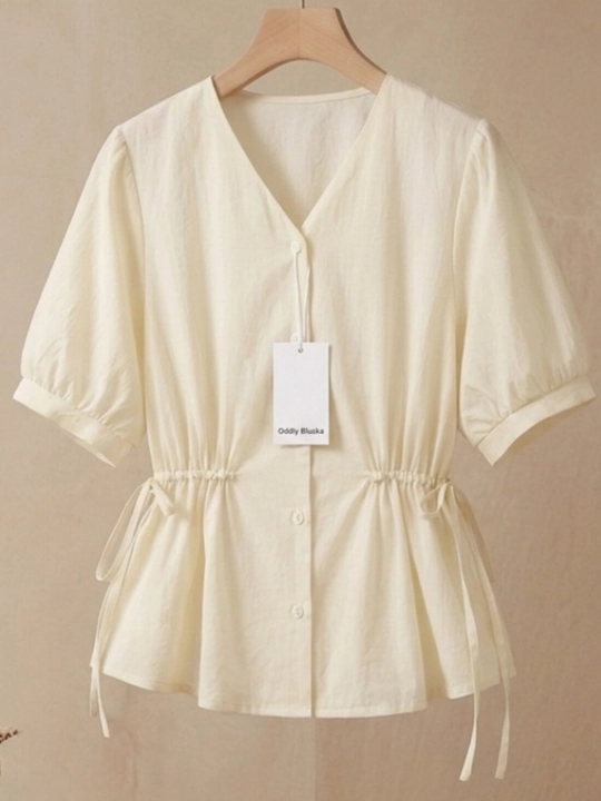 Белая блузка рубашка для женщин и девушек размеры 1XL, 2XL, 3XL, 4XL, подходит для веса 45–65 кг