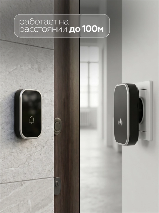 Simsiz eshik jiringlagichi, radio antenna, uy uchun bezak, kabelsiz