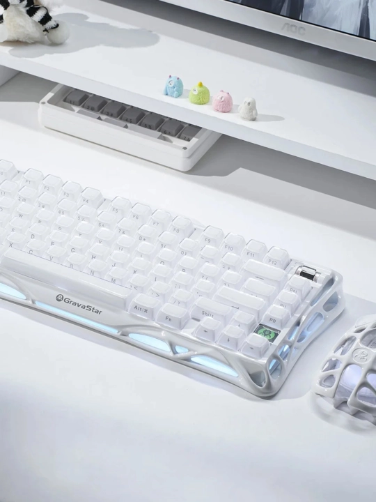 O'yin klaviaturasi GravaStar Mercury K1 - Opaline White