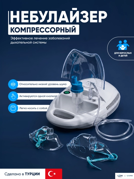 Ингалятор-небулайзер для взрослых и детей, NIMO-Турция