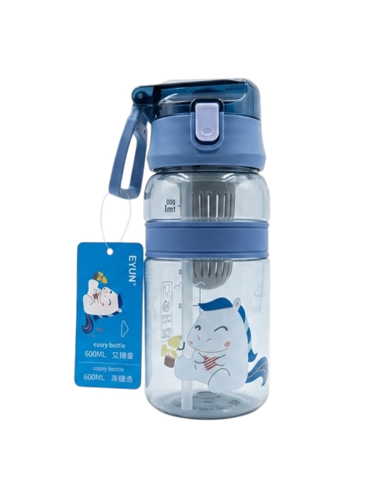 "Action" trubkali va tasmali bolalar suv shishasi, sport maktabi uchun, 520 ml