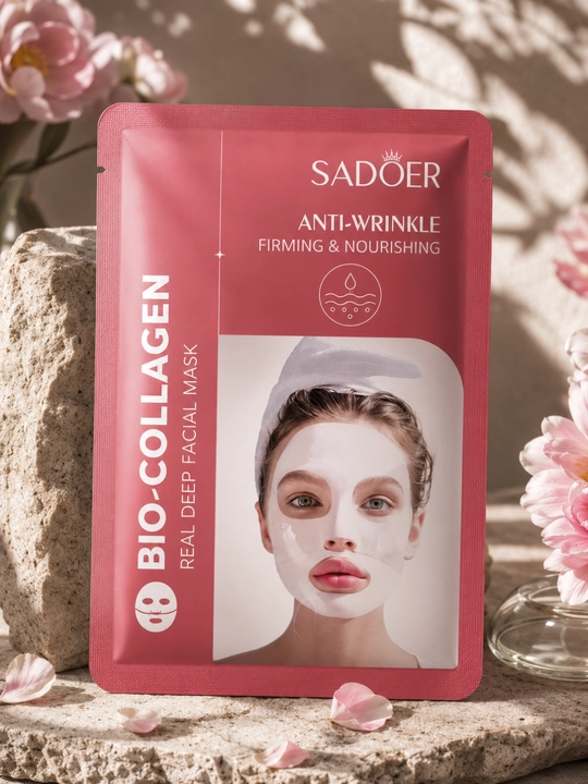 Тканевая маска для лица SADOER для увлажнения и питания кожи лица