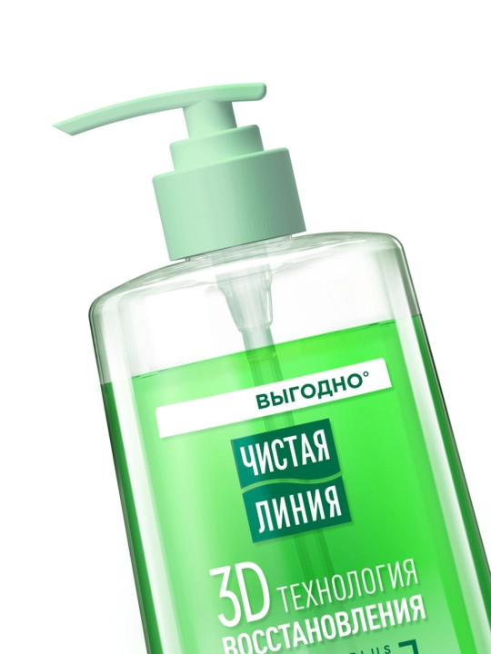 Шампунь ЧИСТАЯ ЛИНИЯ Восстановление с репейным маслом для поврежденных волос 750мл