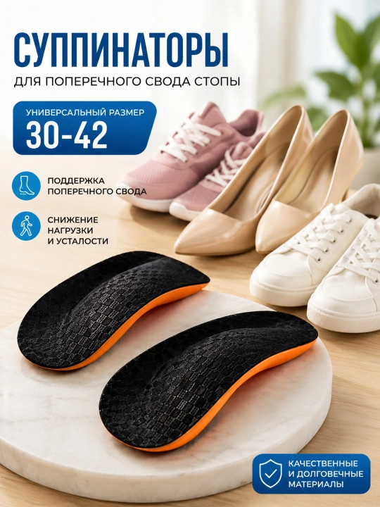 Стельки вставки, для любой обуви, универсальные, ортопедические