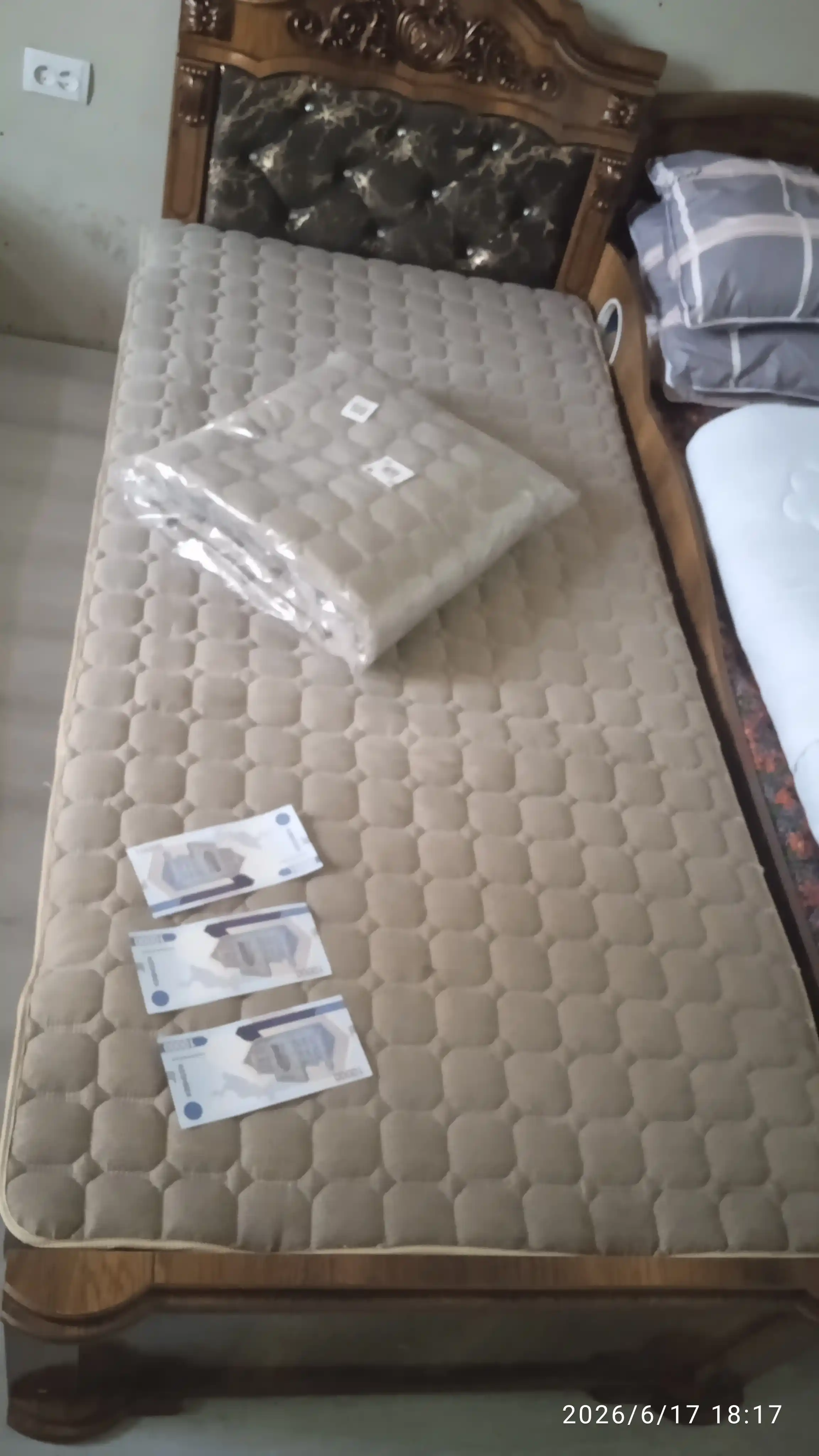 Bambukli matras uchun qoplama namatrasnik, rezinkali matrasga chexol