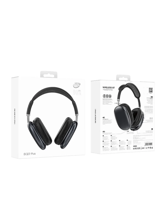 BOROFONE BO22 Plus Elegant Wireless Headset Bluetooth simsiz quloqchinlari (qora rang).
