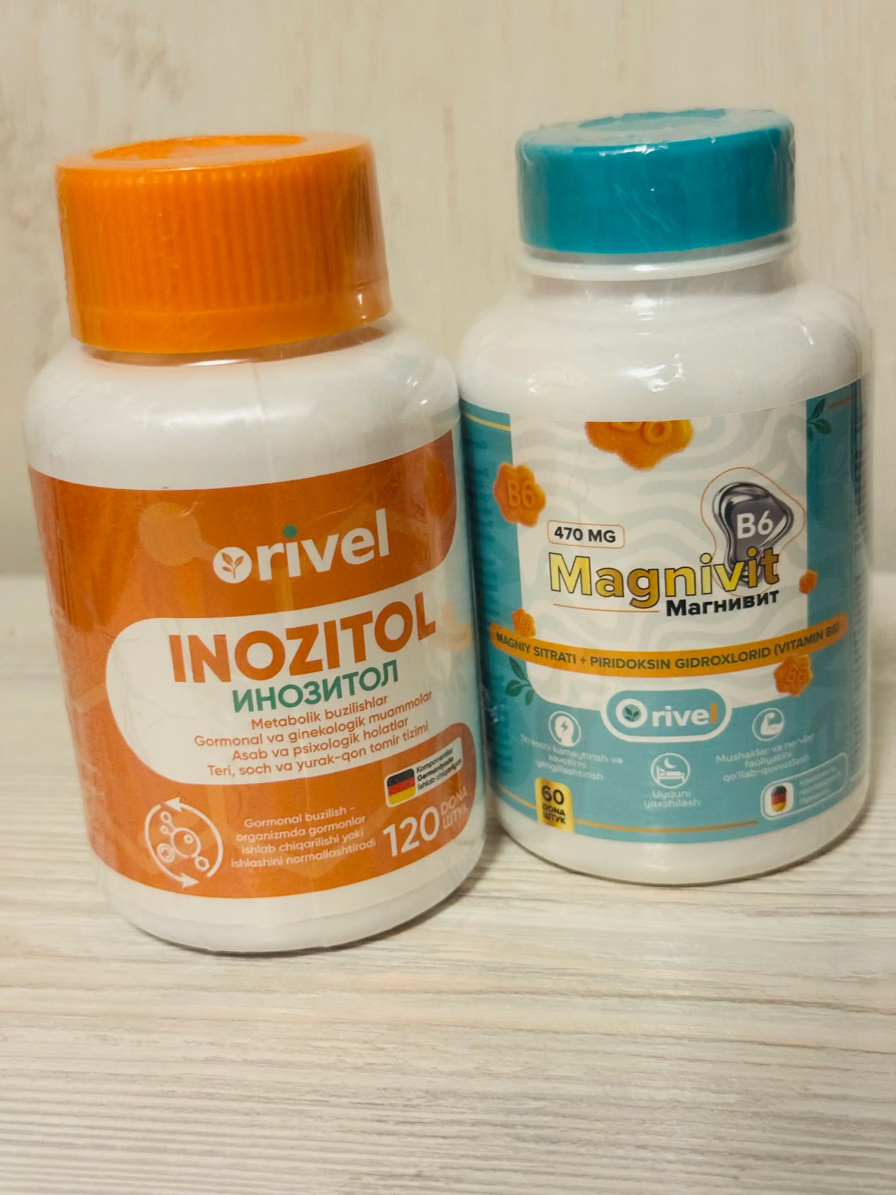 Magniy sitrat 470mg + B6 - Magnivit - asab tizimi, yurak, mushaklarni qo‘llab-quvvatlaydi