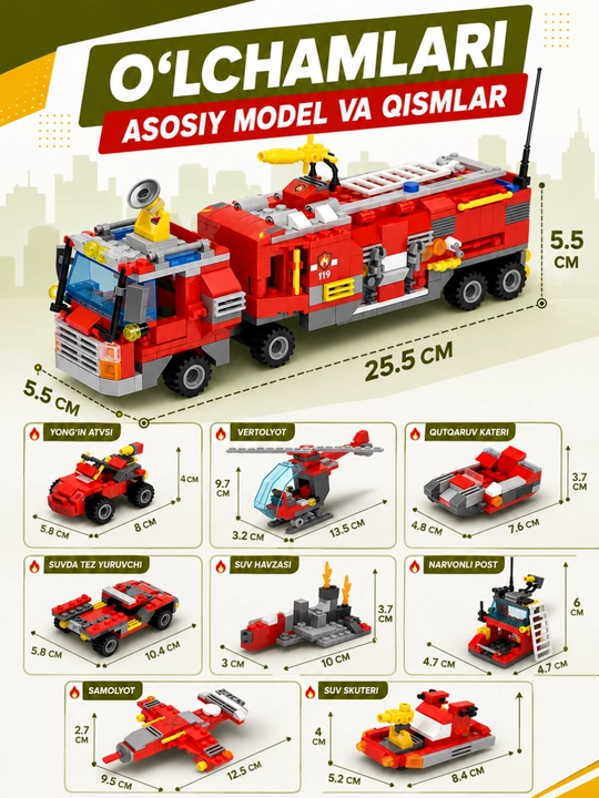Lego mos konstruktor, lego avtomobil, samolyot, politsiya, vertolyot