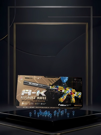 AK47, MP9, P90, AUG orbitsli gel avtomati, bolalar uchun batareyali blaster - 