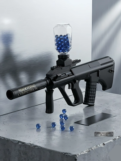 AK47, MP9, P90, AUG orbitsli gel avtomati, bolalar uchun batareyali blaster - 
