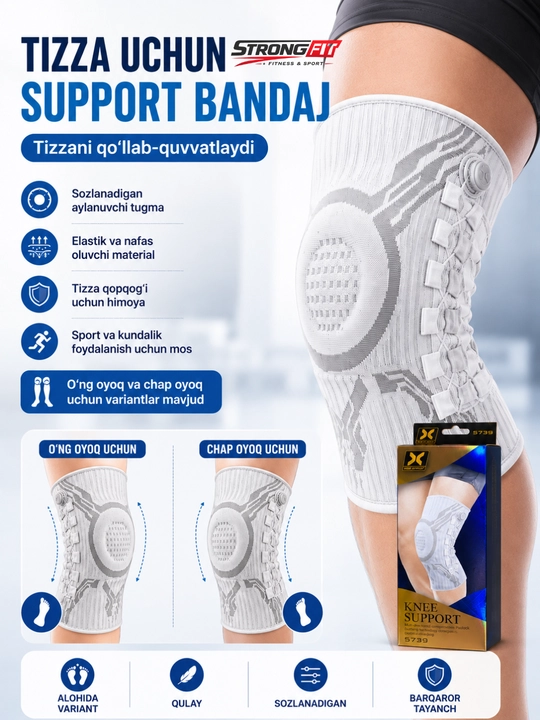 Tizza uchun ortopedik support va himoya bandaji - 