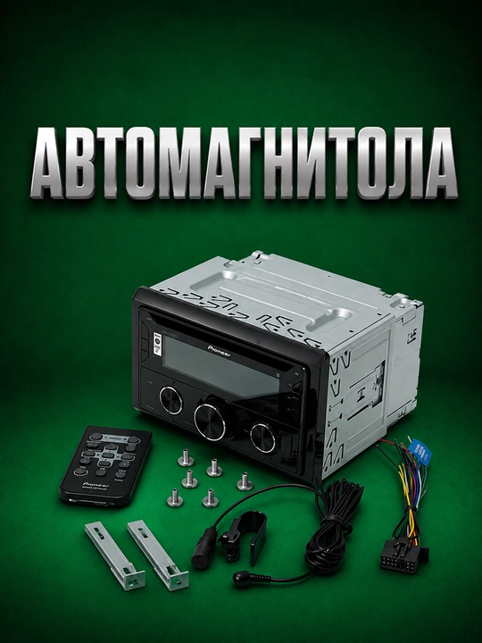 Avtomagnitola Pioneer FH-S725BT, 2DIN mashina uchun magnitafon, Bluetooth AUX USB CD