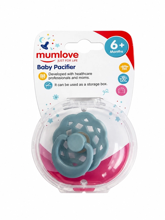Детская силиконовая пустышка Mumlove с контейнером для хранения, 6+ месяцев - 