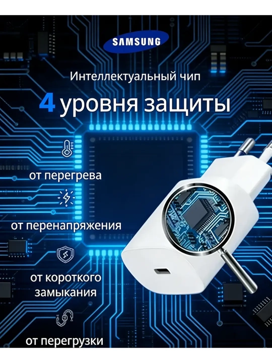 Зарядное устройство Samsung 45 Вт (PD) + кабель Type-C