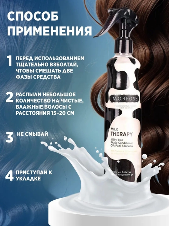 Спрей-кондиционер для волос Morfose, двухфазный, 400 мл