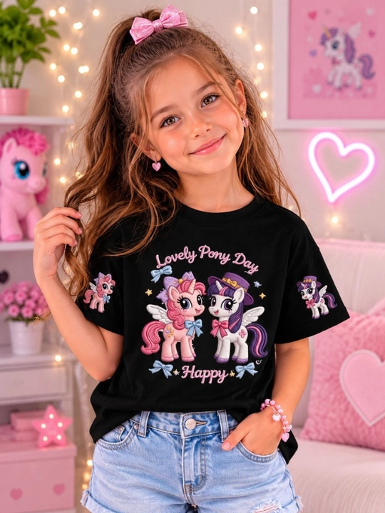 Детская футболка для девочки My Little Pony — стильная, 100% хлопок, футболка для детей