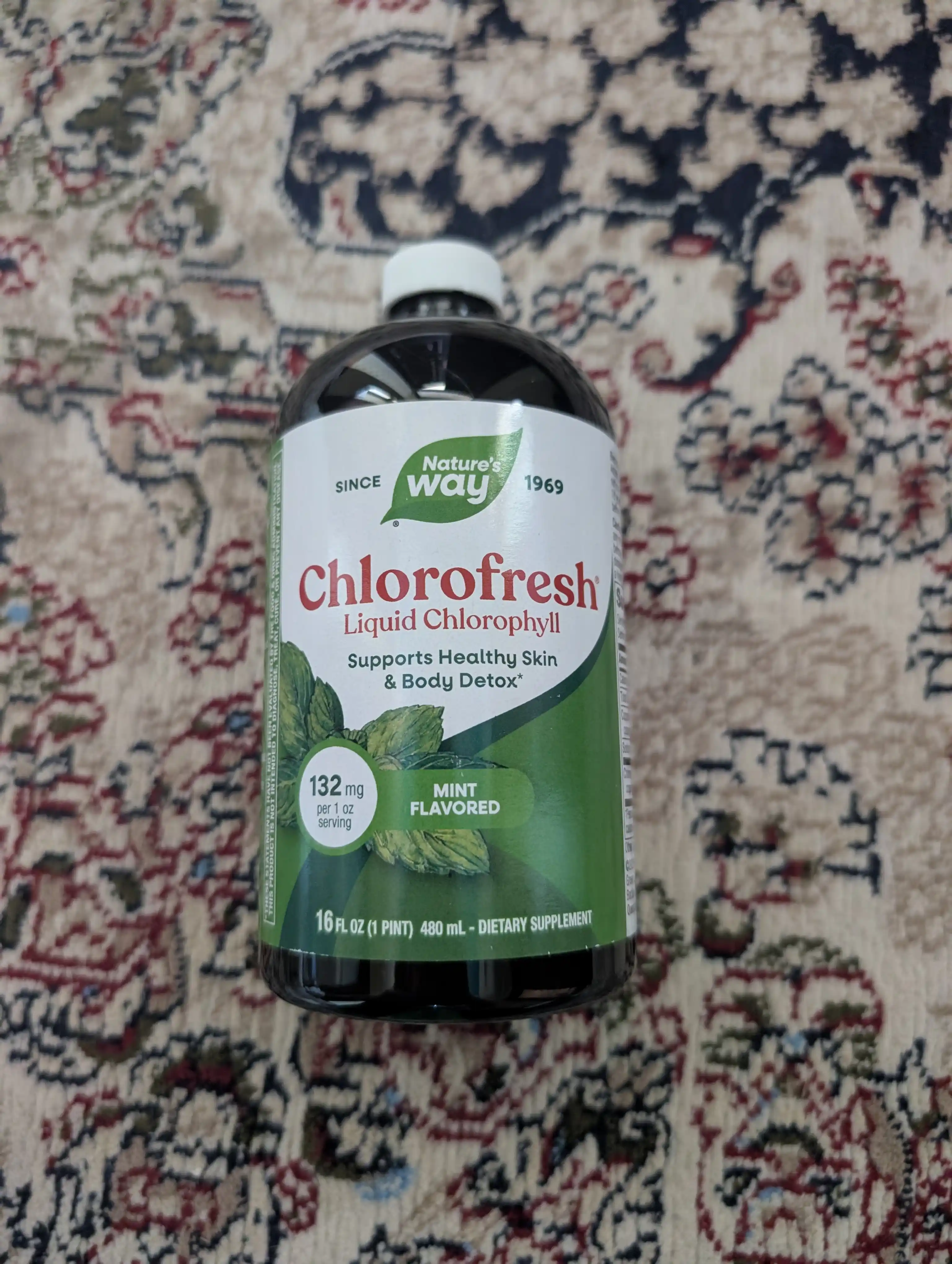Nature's Way, yalpiz ta’mli suyuq xlorofill, 473 ml