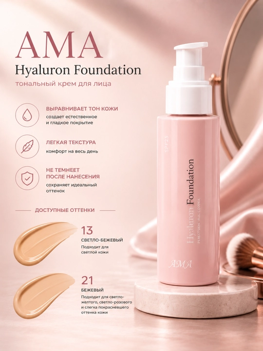 Tonal kremi AMA Hyaluron Foundation