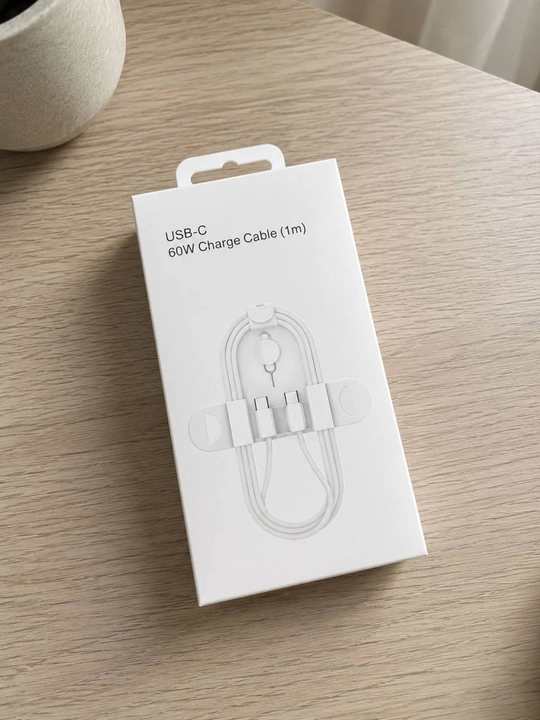 USB-C 60W 1 metr kabel, zaryadlash va ma’lumot uzatish uchun Type-C