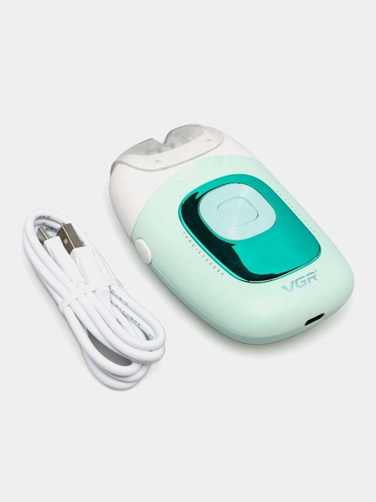 Эпилятор VGR V-760 беспроводной компактный 2 режима зелёный USB