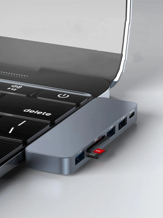 USB Hub, USB konsentratori,Yesido HB10 adapteri,MacBook adapteri,2xType-C, 3x USB, TF, SD
