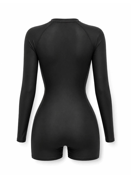 Qisqa shortikli bilan bir qismli sport suzish kostyumi, o'lcham standart