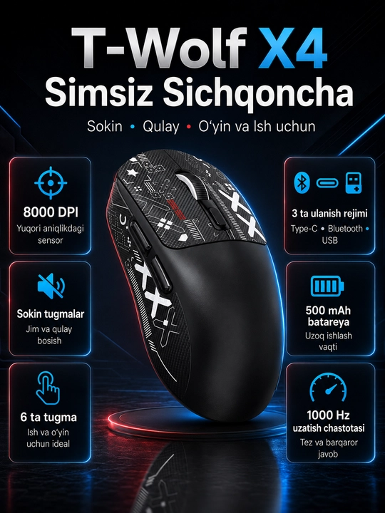 T Wolf X4 беспроводная игровая мышь - 