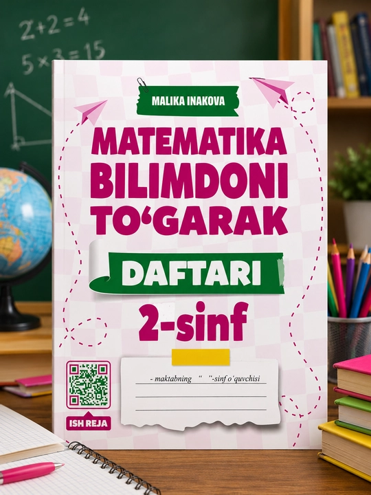 Matematika bilimdoni to'garak daftari, 2 sinf, Malika Inakova - 