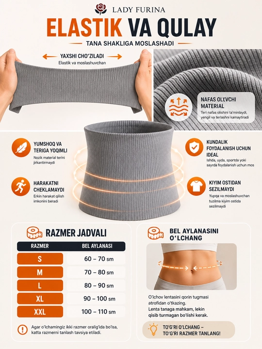 Belni isituvchi elastik kamar