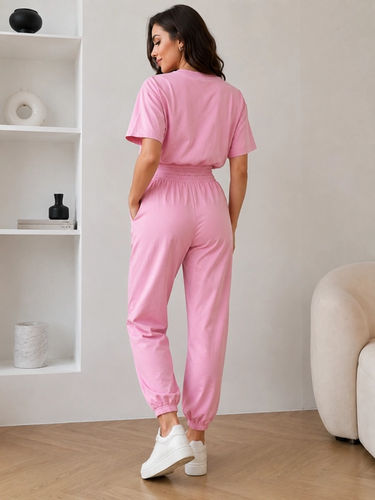 Ayollar uchun oq, pushti, toq kok sport komplekt yozgi kostyum, oversize futbolka va shim