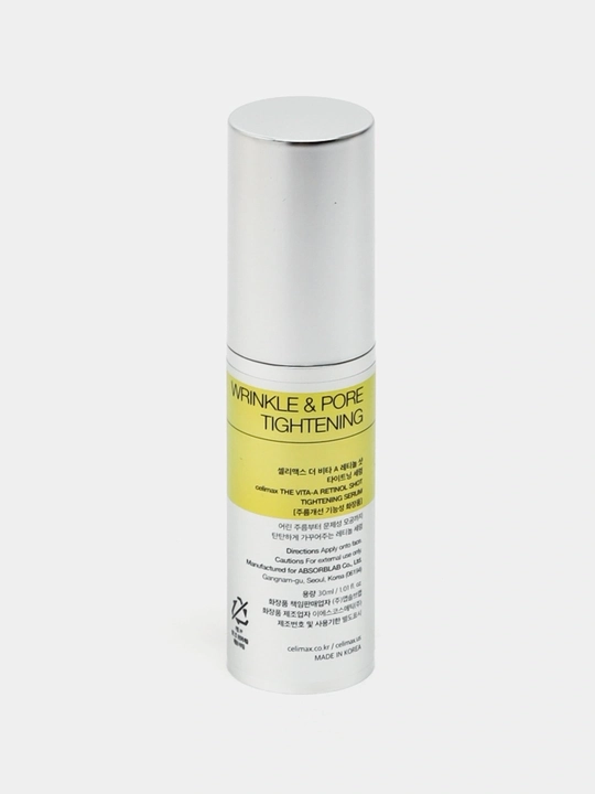 Retinol qo‘shilgan tortuvchi zardob va tortuvchi kuchaytiruvchi krem, Celimax