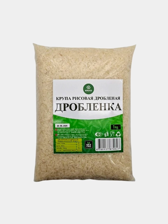 Крупа рисовая дроблена "Дробленка" 1 кг - 