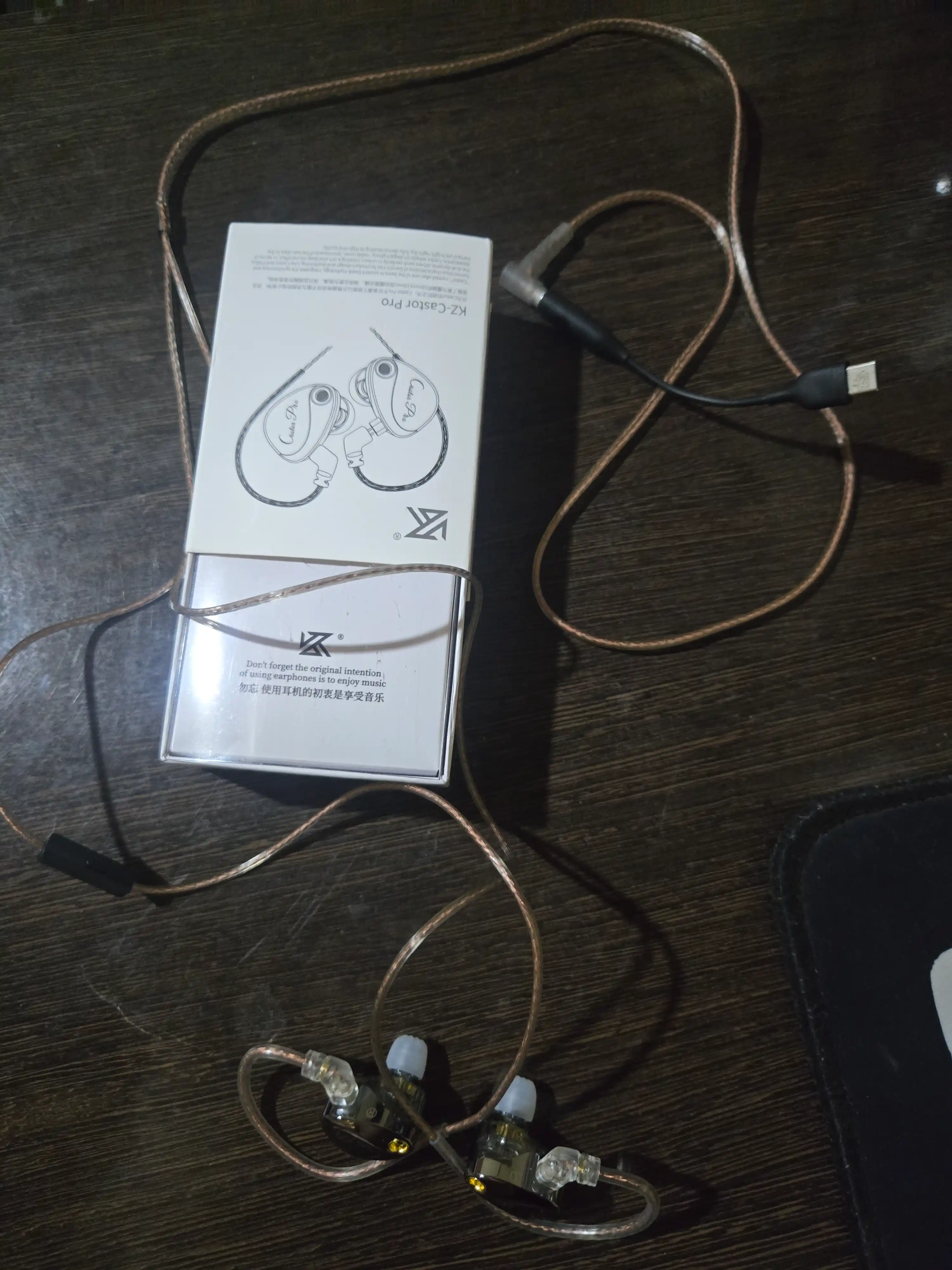 KZ Castor Pro проводные Hi-Fi IEM мониторные, с мощным басом и микрофоном наушники