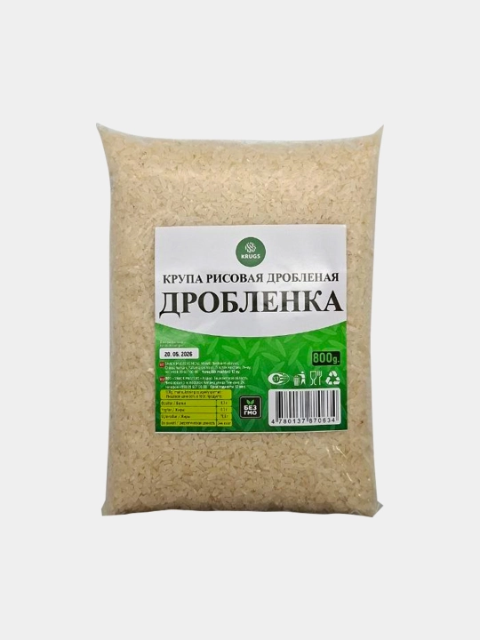 Крупа рисовая дроблена "Дробленка" 800 г - 
