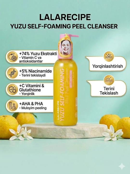 YUZU VITA C Пенка для Умывания с Витамином C, Очищение и Увлажнение Кожи - 