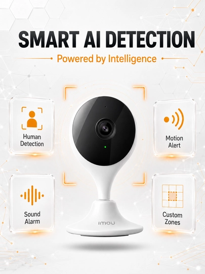 IMOU Cue 2 3MP — Uy kuzatuv kamerasi Video enaga Wi-Fi Ikki tomonlama ovoz Tungi ko'rish - 