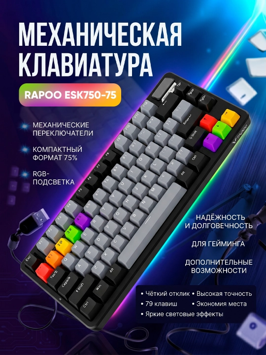 Klaviatura Rapoo ESK750-75 - 