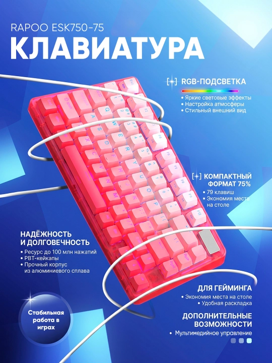 Klaviatura Rapoo ESK750-75 - 