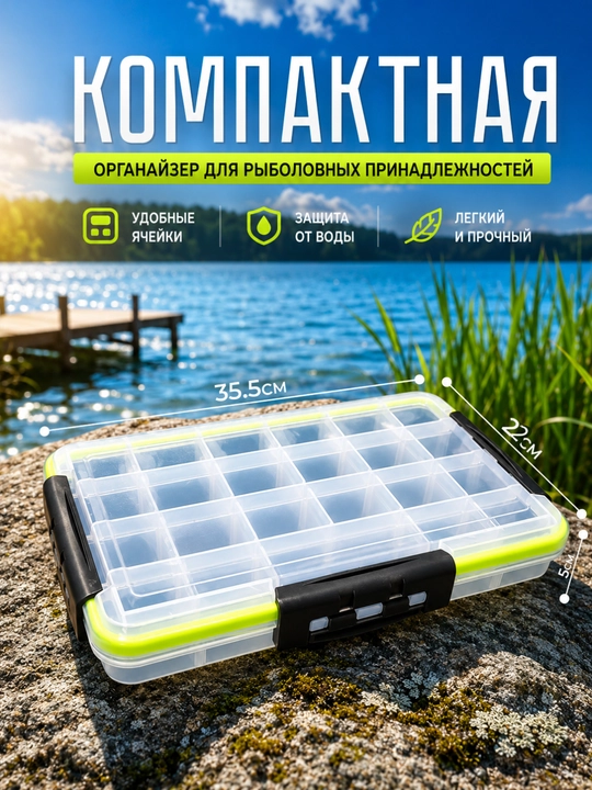 Vobler va balansirlar uchun ikki tomonlama baliqchi qutisi