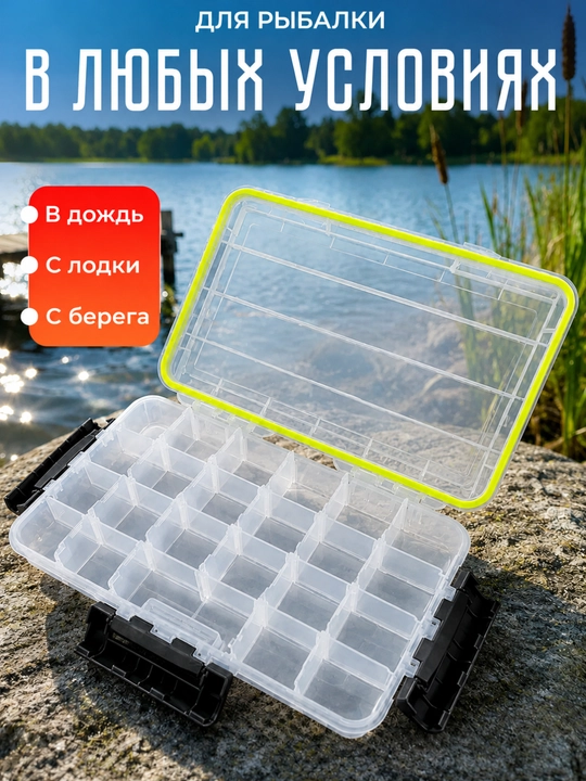 Vobler va balansirlar uchun ikki tomonlama baliqchi qutisi