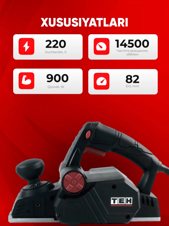 Elektrik randasi TEH TEP8290, 900 Vt, 0-3mm