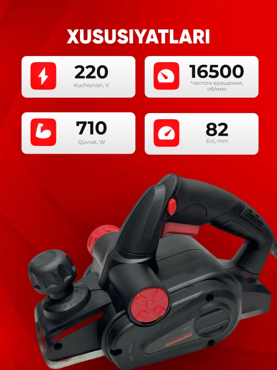 Elektrik randasi TEH TEP8270, kuchli, uy va ustaxona uchun, 600 Vt