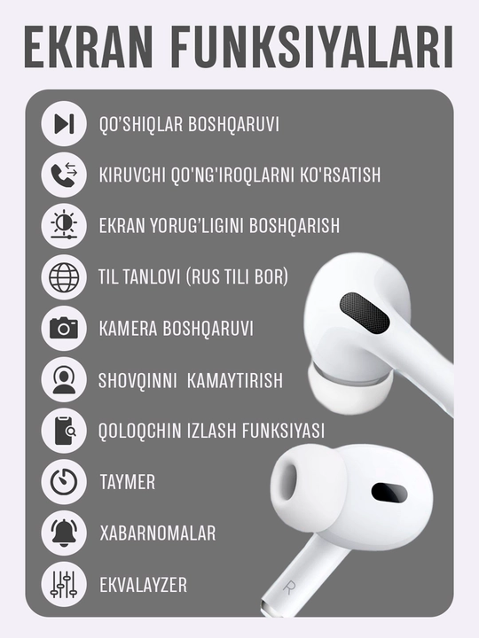 A9 PRO беспроводные наушники, Bluetooth 5.4, ANC шумоподавление, LED экранный кейс