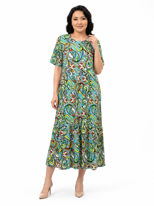 Boho uslubidagi keng kesilgan ko'ylak