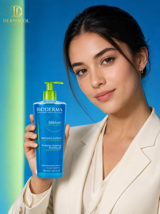 Yuz uchun yengil tozalovchi ko‘pik gel Bioderma Sebium Moussant  500 ml