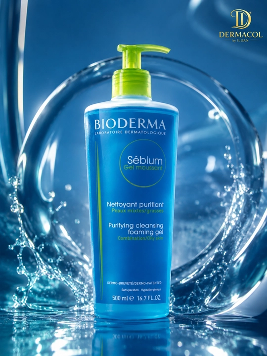Yuz uchun yengil tozalovchi ko‘pik gel Bioderma Sebium Moussant  500 ml