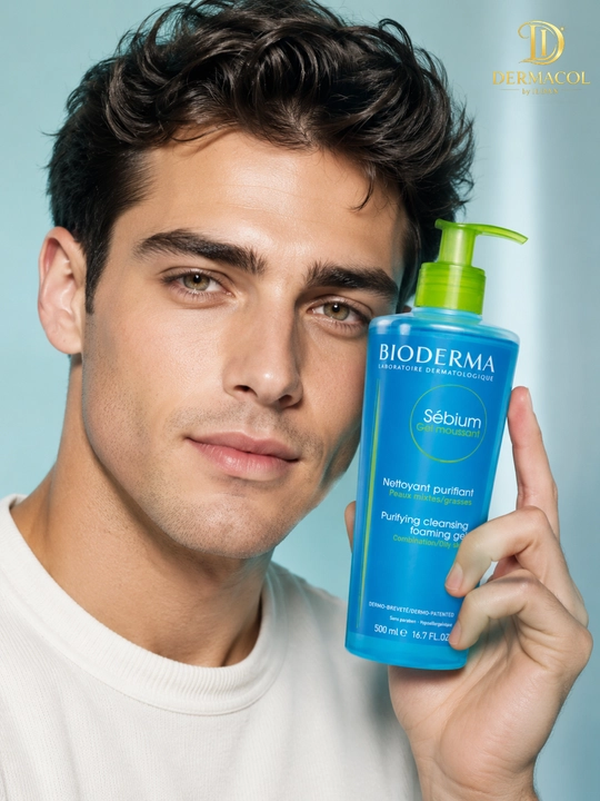Пенящийся, очищающий гель для умывания лица Bioderma Sebium Moussant  500 мл - 
