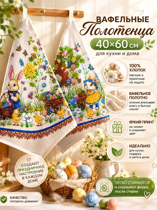 Vafelli salfetkalar, 4 tasi 6 da dona, 100% paxta, suvni yaxshi shimadi, qayta ishlatiladi